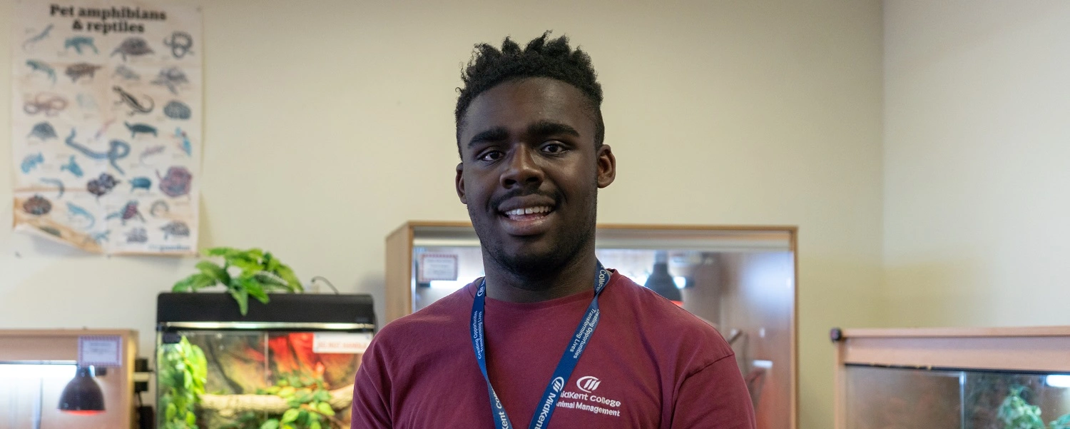 Animal Management student in classroom